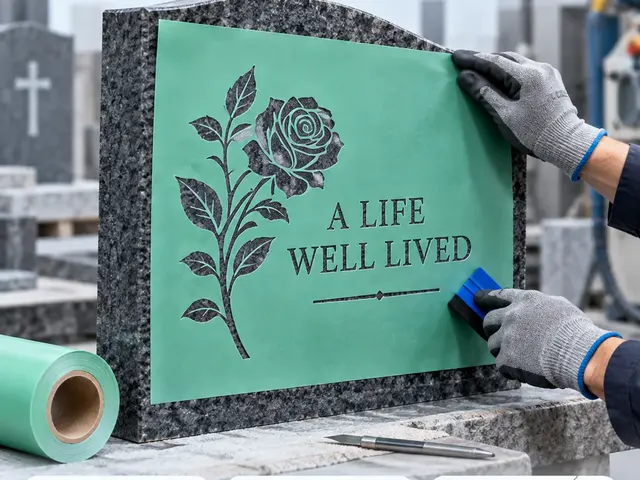PVC & Rubber Sandblast Stencil Film — Stencil films for stone, granite and glass carving