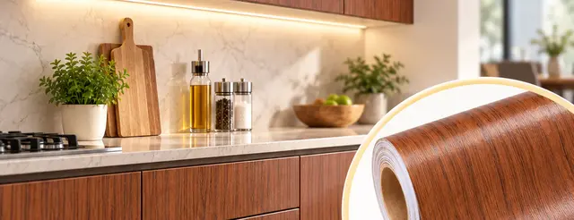 Wood grain and colour swatches for custom decorative film development